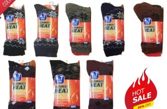 New Men’s 3 Pairs Black 4.7 Tog Thermal Insulation Brushed Lined Comfort Socks