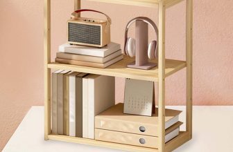 Wooden Storage Rack, Desk Bookshelf, Tabletop Stand 3 Layer