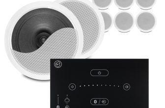 Bluetooth Home Ceiling Speaker System with Systemline E50 and 8x 6.5″ CSPS6