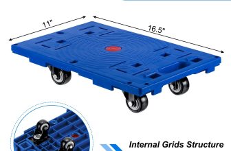 Furniture Dolly for Moving with 4 Wheels  440 LBS Capacity, Blue