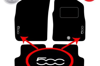 Tailored Carmats Fits Fiat 500 2008 to 2012, 4pc set, 1 Clips & LOGOS