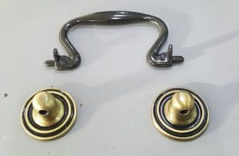 CUPBOARD CABINET DRAWER DRESSER DESK “SWAN NECK HANDLE” “ANTIQUE” “BRASS FINISH”