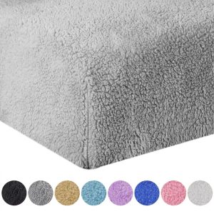 LUXURY SOFT TEDDY FLEECE FITTED SHEET WARM COSY SINGLE DOUBLE KING MARL BEDDING