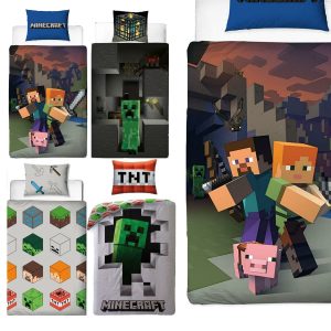 Official Minecraft Licensed Duvet Covers Single/Double Creeper TNT Bedding