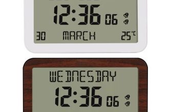 Digital Calendar Clock Date and Time Day of The Week Clock Temperature Display