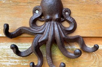 Cast Iron Octopus Hooks Antique Country Style 6 Hook Hanger Garden Shed Rack New