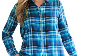 Woman Within Plus Size Classic Flannel Shirt