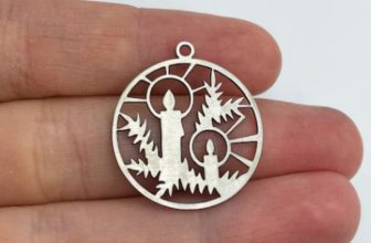 Candlelight Necklace Full Stainless Steel With 50cm Chain Lovely Item NEW