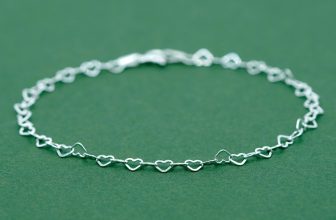 Genuine 925 Sterling Silver 3mm Heart Link Bracelet 6.5”, 7.5”, 8.5″