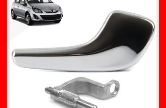 CHROME INTERIOR DOOR HANDLE & CONNECTING BRACKET RIGHT SIDE FOR VAUXHALL CORSA D
