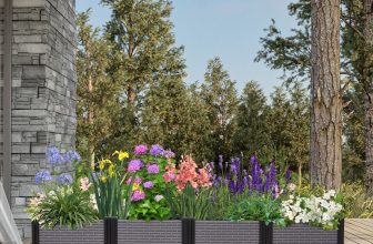 Raised Garden Bed Self Watering Drainage Holes 40cm Large Planters Box Plants