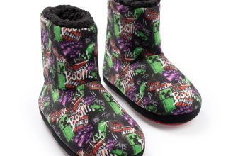 Minecraft Multicoloured Grafitti All Over Print Slipper Boots Boys