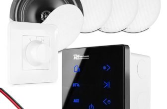 2 Room A50B 6.5″ Bluetooth Ceiling Speakers with Touch Panel Wall Amplifier