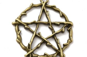 Pentagram Charms Antique Bronze Twig Branch Style Pentacle 28mm x 26mm 5pcs C500