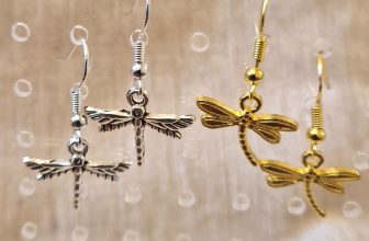Handmade dragonfly earrings in a choice of silver or gold, on stamped 925 hooks
