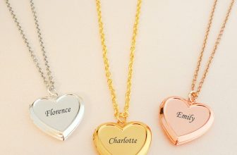 Locket Necklaces for Girls, ANY NAME Engraved, Rose Gold, Gold, Silver Finish
