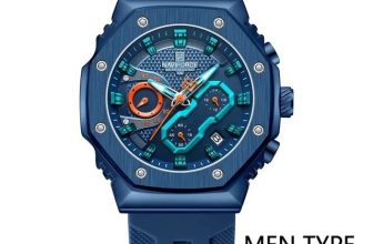 NAVIFORCE Men Watch Quartz Top Brand Luxury Chronograph Blue 42mm