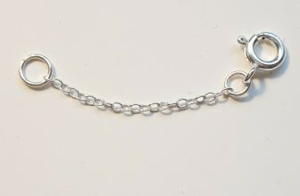 Sterling Silver Safety Chain / Extender Fine Trace – 1 Bolt Ring Clasp 1″ to 6″