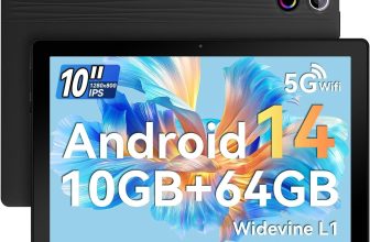 Ainmel 10 inch Tablet, Tablets Android 14 8GB RAM 64GB ROM,1TB TF Card Expand, 1