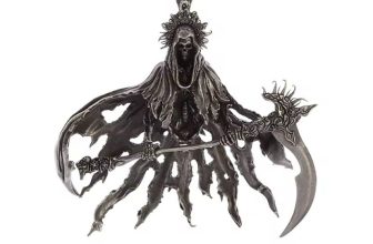 Grim Reapers Style Necklace Vintage Silver Tone Unisex Gothic Fashion Jewellery