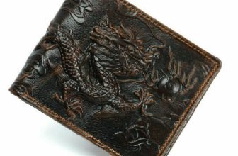 Dragon Brown Bifold Wallet Cow Genuine Leather Men Wallet Cowhide Travel Purse