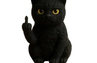 FUNNY BLACK SOFT STUFFED ANIMAL TOY PLUSH DOLL COLLECTIBLE FIGURE FRIEND GIFTS