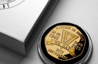 VICTORY IN EUROPE 80th Anniversary 24ct Gold Commemorative Coin. Boxed. VE DAY
