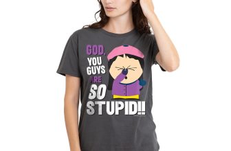 South Park So Stupid Ladies T-Shirt S-2XL, Charcoal