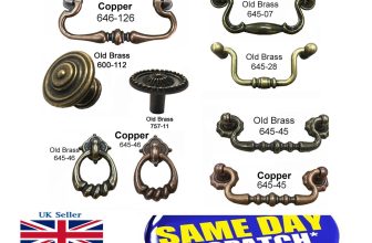 Antique Vintage Brass Drawer Handles Pulls Cabinet Cupboard Door Knob Furniture