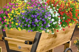 6X Artificial Plants Fake Flowers In/Outdoor For Garden Porch Window Box Plants