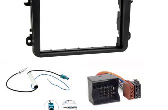 Double Din CD Stereo Fitting Kit Wiring Adaptor Fascia Panel For Vw Golf Mk5 Mkv