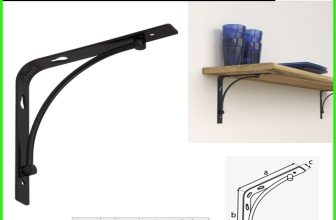 Decorative Shelf Supports Metal Ornamental Bracket Black 2 Sizes