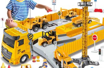 Large Construction Transport Truck With 4 Different Sound Effect Educational Toy