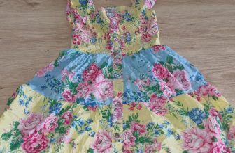Kids Domino Girl London Dress Size  8-9 Years Flower Pattern
