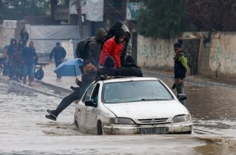 Baby dies of exposure after storm Byron floods Gaza tents, medics say