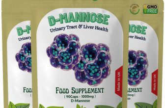 D-Mannose Capsules 1000mg-Healthy Urinary Tract-Cystitis Relief UTI-Liver Health