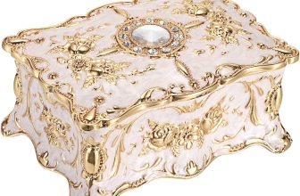 IGNPION Vintage Jewellery Box Jewelry Display Case for Ring Necklaces Earrings