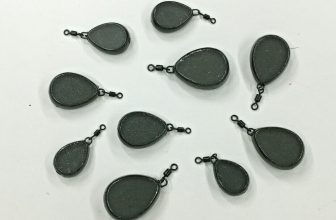 Carp Fishing Weights, 10 x Flat Pear Swivel Leads  1.1oz – 3.0oz + FREE GIFT