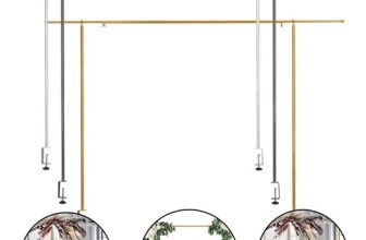 Metal Over Table Decorative Table Rod Rail Home Garden Decor Gold/White/Black