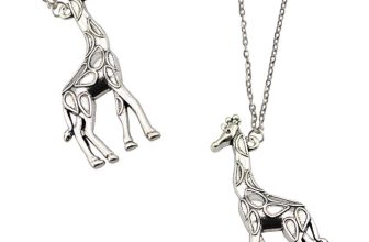 Cute Silver Giraffe Necklace Zoo Animal Chain Gift Calf Metal Wildlife Wild Baby