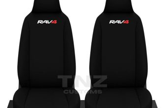 FOR TOYOTA RAV 4 – Heavy Duty Black Waterproof Car Seat Covers 2 x Fronts