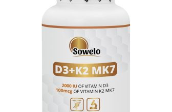 Vitamin D3 + K2 MK7 – Tablets – High Strength – Bone & Heart Support – Sowelo