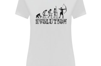 Evolution of an Archer Funny Archery Archer Womens Wider Cut T-Shirt