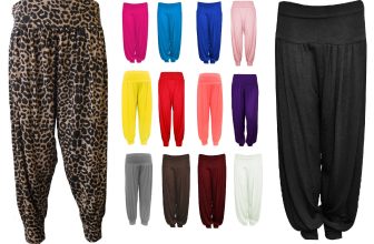 Kids Children’s Girls Dance Harem Ali Baba Trousers Baggy Pants Age 5-13 Years