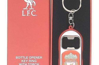 LIVERPOOL FC BOTTLE OPENER TORCH LIGHT KEYCHAIN KEYRING KEY RING GIFT
