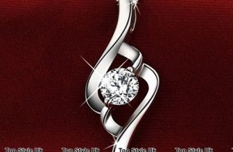 925 Sterling Silver Crystal Solitaire Diamante Necklace Pendant Christmas Gift