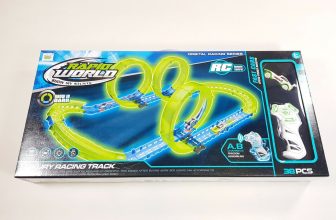Remote Control Slot Car Track Set RC Glow Dark 3 Loop 38 Pcs Kids Gift 6+ UK