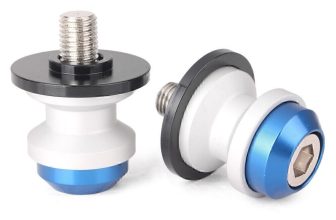Blue 10mm CNC Motorcycle Swingarm Sliders Spools for kawasaki Z750 Z750 Z1000ly