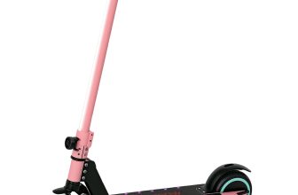SPORTNOW Folding Electric Scooter for Kids w/ LED Lights and Display, Pink