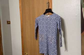 Crewcuts Factory Size 8 Multi-Color w/Floral Print 100% Cotton Long Sleeve Dress